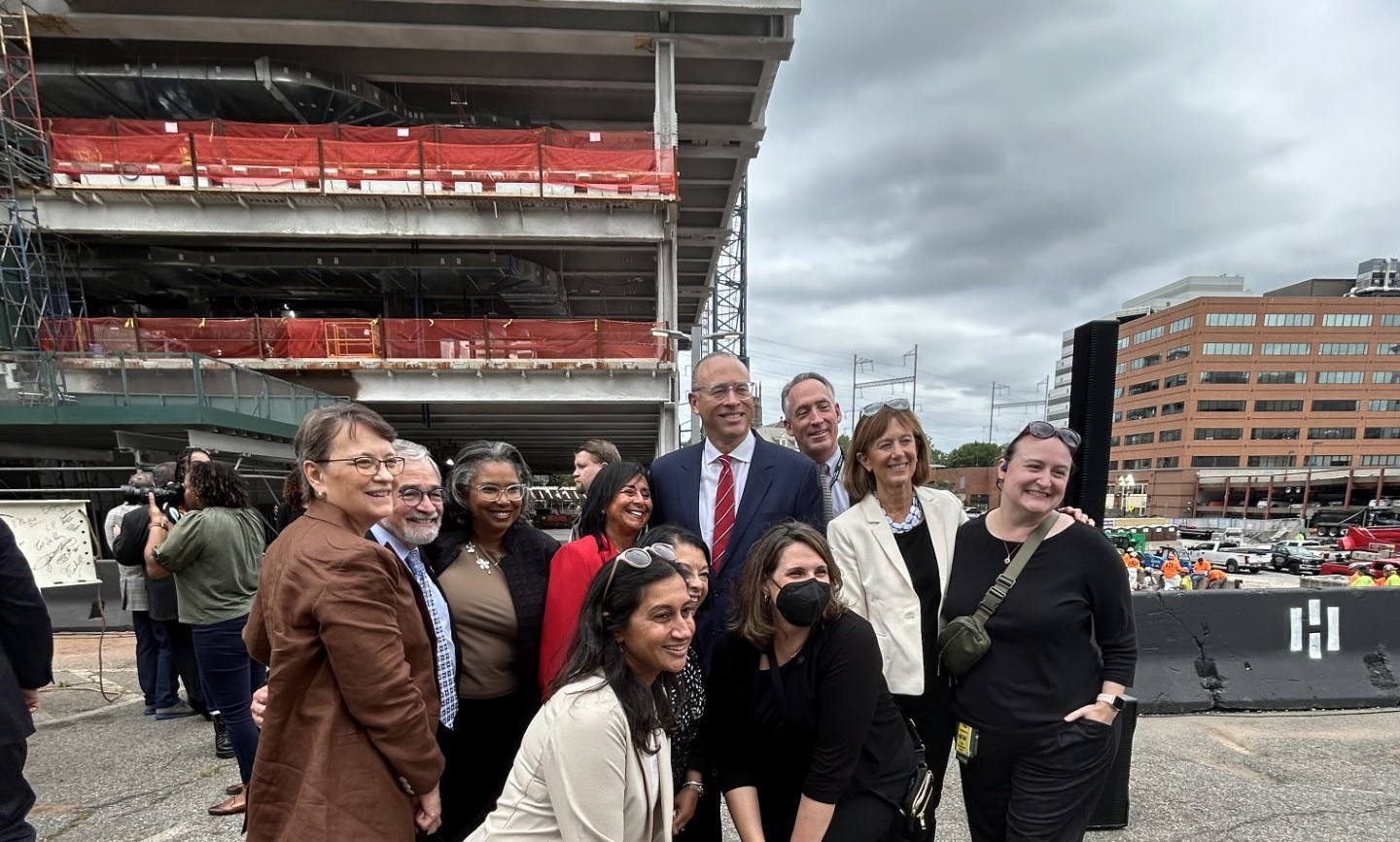 Image of RWJMS Faculty at topping off cermony