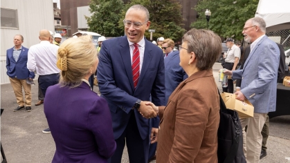 Photo of Jonathan Holloway, Dean Amy Murtha and others