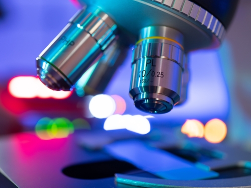 A close up of microscope equipment