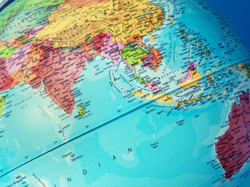 Map of India and South Asia